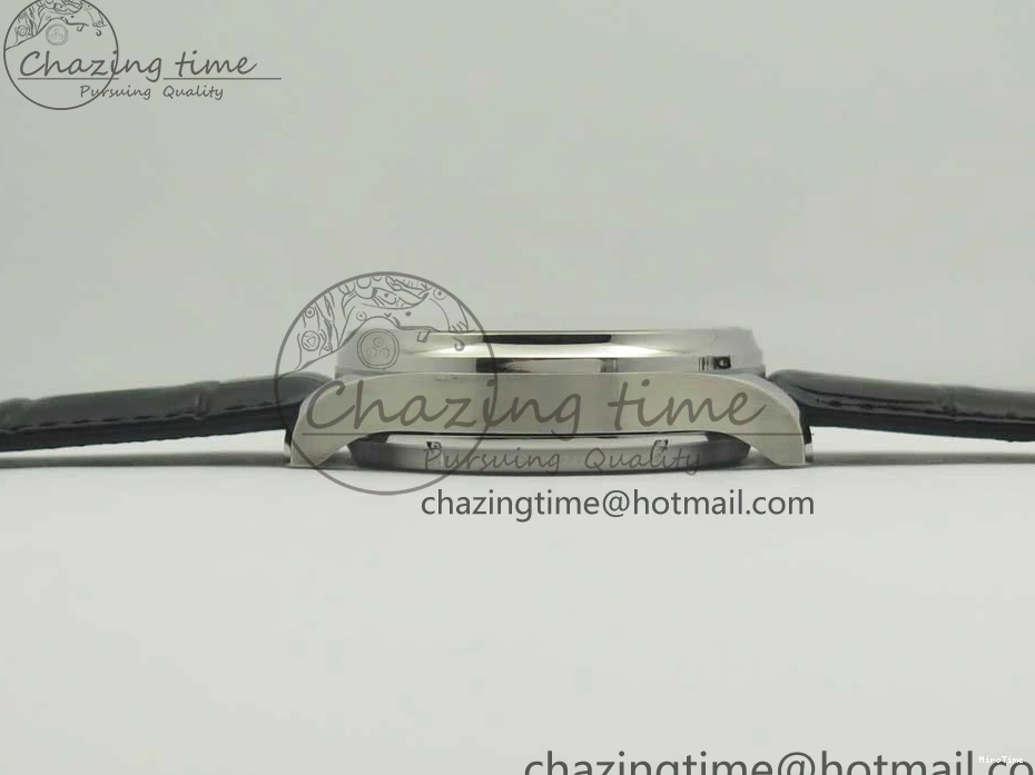 MIROTIME 0331 Upgraded Portuguese Flying Tourbillon SS White Dial 2 Sub Dials on Black Leather Strap 7161